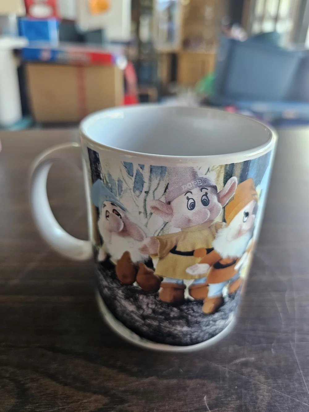 Snow White Dwarfs Ceramic Mug - Yellow, Orange, Blue Accents ❤️❤️